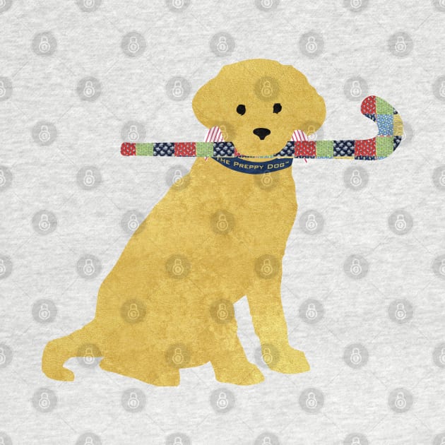 Preppy Golden Retriever Field Hockey Dog by emrdesigns